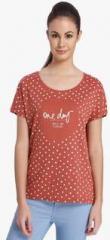 Only Rust Printed T Shirt women