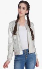 Only Silver Solid Summer Jacket women