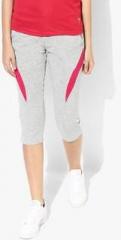 Opt Grey Melange Solid Capri women