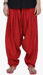 Xora Red Solid Patiala Women