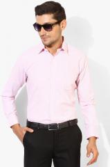 Oxemberg Pink Checked Slim Fit Formal Shirt men