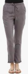 Oxolloxo Grey Solid Chinos women