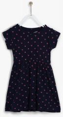 Palm Tree Navy Blue Casual Dress girls