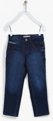 Palm Tree Navy Blue Regular Fit Jeans boys