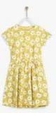 Palm Tree Yellow Casual Dress girls