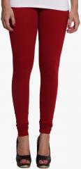 Panit Maroon Solid Leggings women