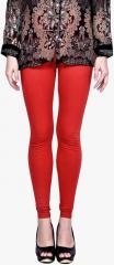 Panit Red Solid Leggings women