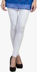 Panit White Solid Leggings women