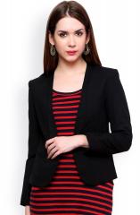 Pannkh Black Solid Blazer women