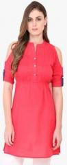 Paprika Pink Solid Tunic women