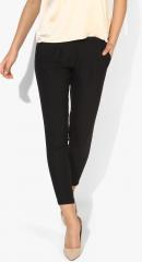 Park Avenue Black Skinny Fit Solid Regular Trouser women