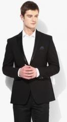 Park Avenue Black Solid Blazer men