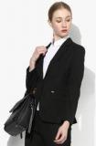 Park Avenue Black Solid Fitted Blazer women