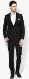 Park Avenue Black Solid Slim Fit Suit Set men