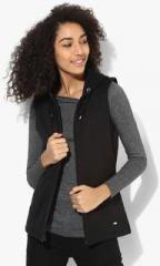 Park Avenue Black Solid Winter Jacket women