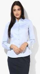 Park Avenue Blue Printed Shirt women