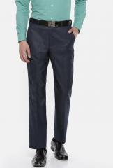 Park Avenue Blue Self Design Formal Trouser men