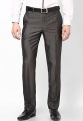 Park Avenue Brown Slim Fit Formal Trouser men