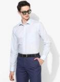 Park Avenue Light Blue Slim Fit Printed Formal Shirt men