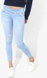 Park Avenue Light Blue Washed Mid Rise Skinny Fit Jeggings women