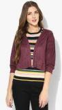 Park Avenue Mauve Solid Shrug Women