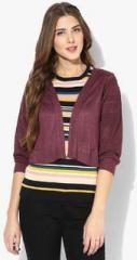 Park Avenue Mauve Solid Shrug women