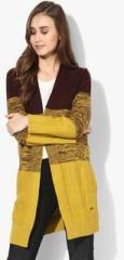 Park Avenue Mustard Yellow Textured Shrug women