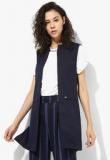 Park Avenue Navy Blue Solid Summer Jacket women