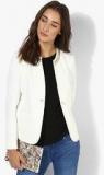 Park Avenue Off White Embellished Fitted Blazer Women