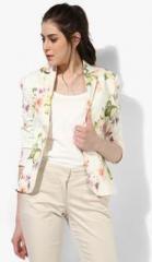 Park Avenue Off White Printed Summer Jacket women