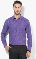 Park Avenue Purple Checked Slim Fit Formal Shirt men