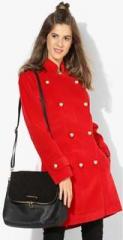 Park Avenue Red Solid Winter Jacket women