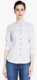 Park Avenue White Printed Shirt women