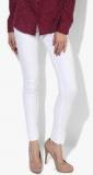 Park Avenue White Solid Mid Rise Skinny Fit Jeans women