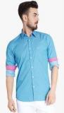 Parx Blue Solid Casual Shirt Men