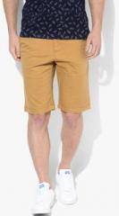 Parx Mustard Yellow Solid Shorts men