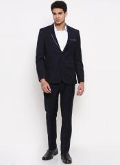 Parx Navy Blue Solid Suit men