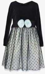 Peaches Black Casual Frock girls