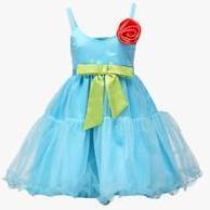 Peaches Blue Party Dress girls