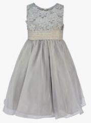 Peaches Grey Party Dress girls