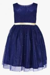 Peaches Navy Blue Party Dress girls