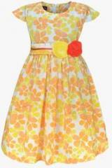 Peaches Yellow Casual Dress girls