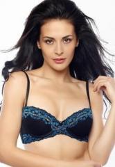 Penny Nylon Spandex Black Bra women