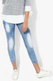 People Blue Washed Mid Rise Skinny Fit Jeans women