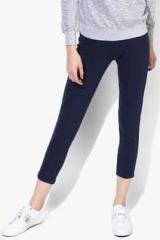 People Navy Blue Solid Jeggings women