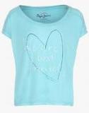 Pepe Jeans Aqua Blue Casual Top Girls