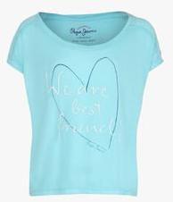 Pepe Jeans Aqua Blue Casual Top girls