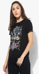 Pepe Jeans Black Printed T Shirt women