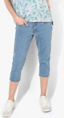 Pepe Jeans Blue Solid Capris women