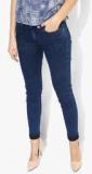 Pepe Jeans Blue Solid Mid Rise Skinny Fit Jeans women